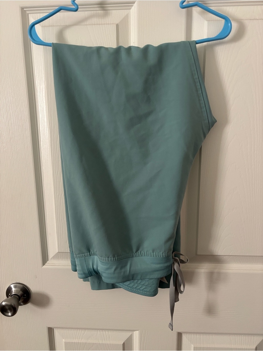 Figs Athletic High-Rise Shorts in Teal Green